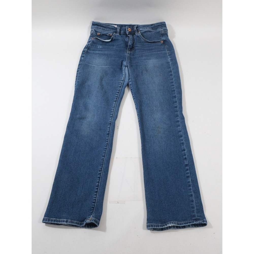 Gap Jeans Women 26/2 Blue Classic Straight High Rise Denim Pants Casual Stretch